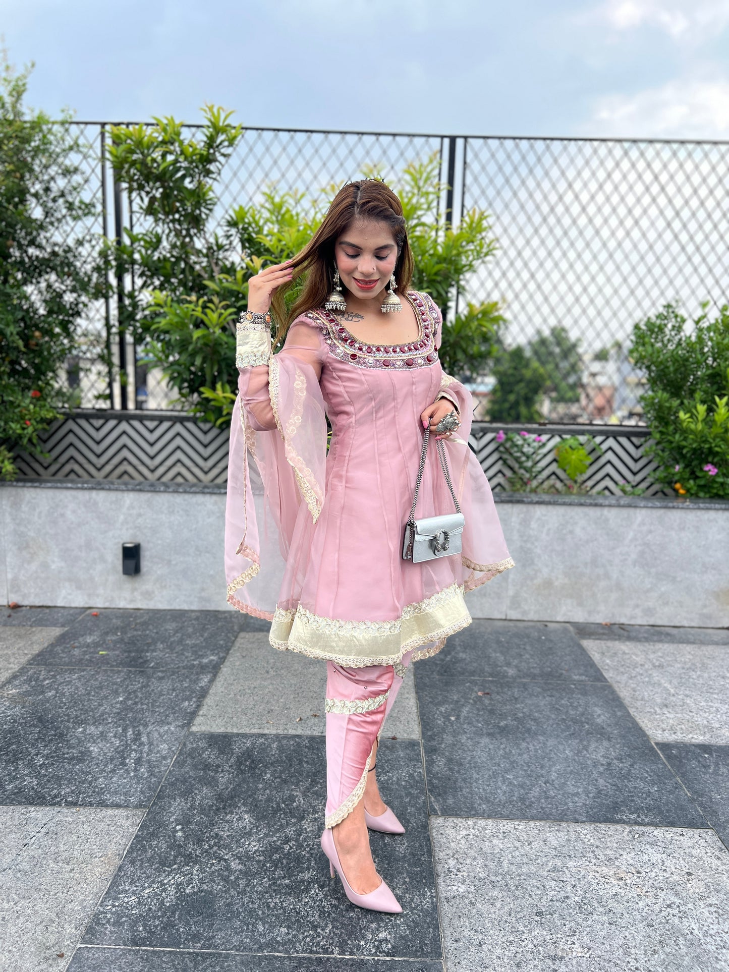 Heer - Organza Suit Elegant Pink Edition