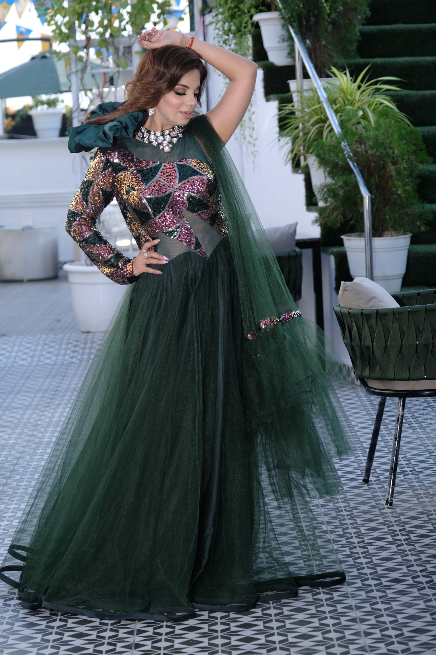Net Anarkali Suit – Exquisite Ethereal Look with Fine Embroider| MYSTIQUEE CLOSET