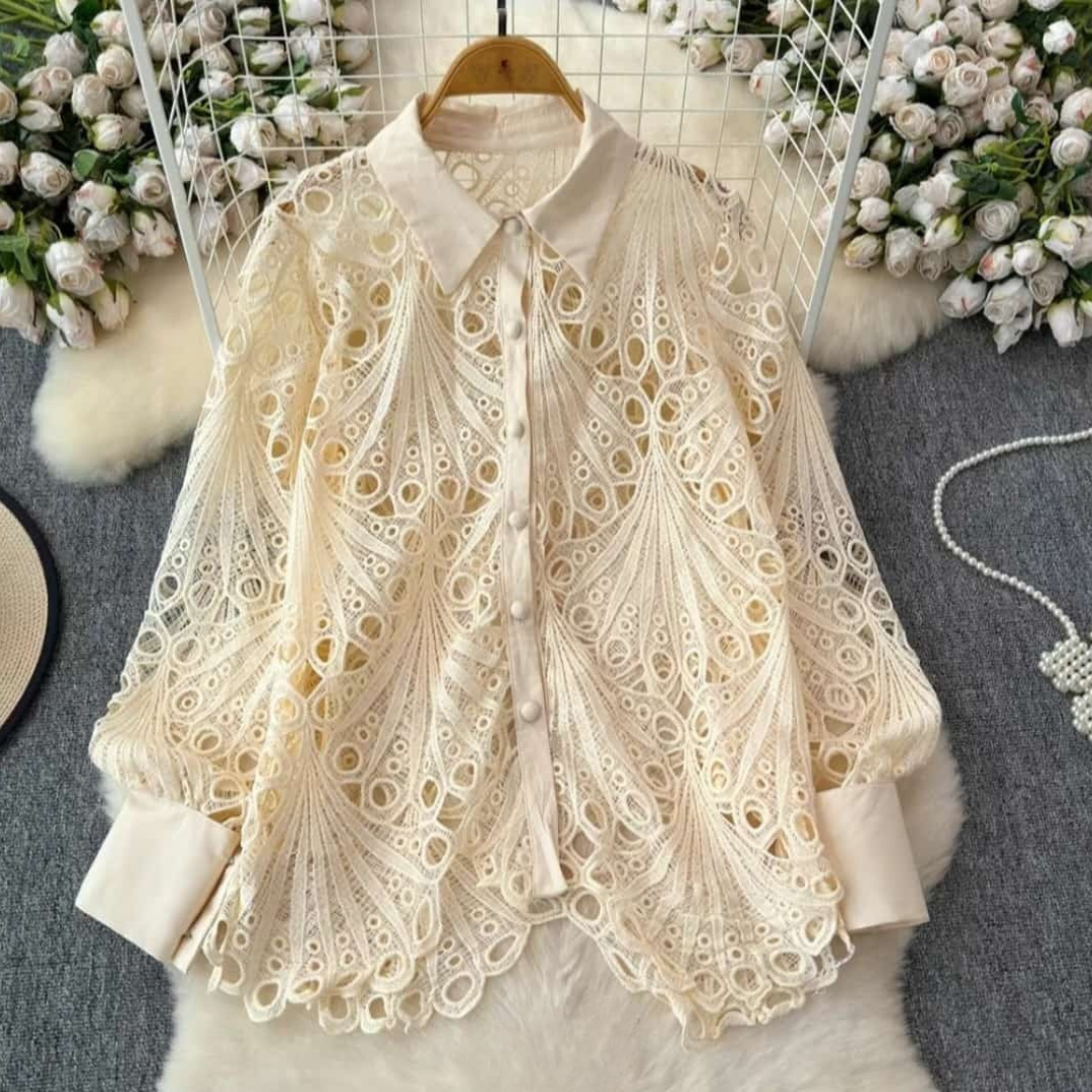 Stylish Crochet Net shirt – Must-Have Top for Women’s Wardrobe