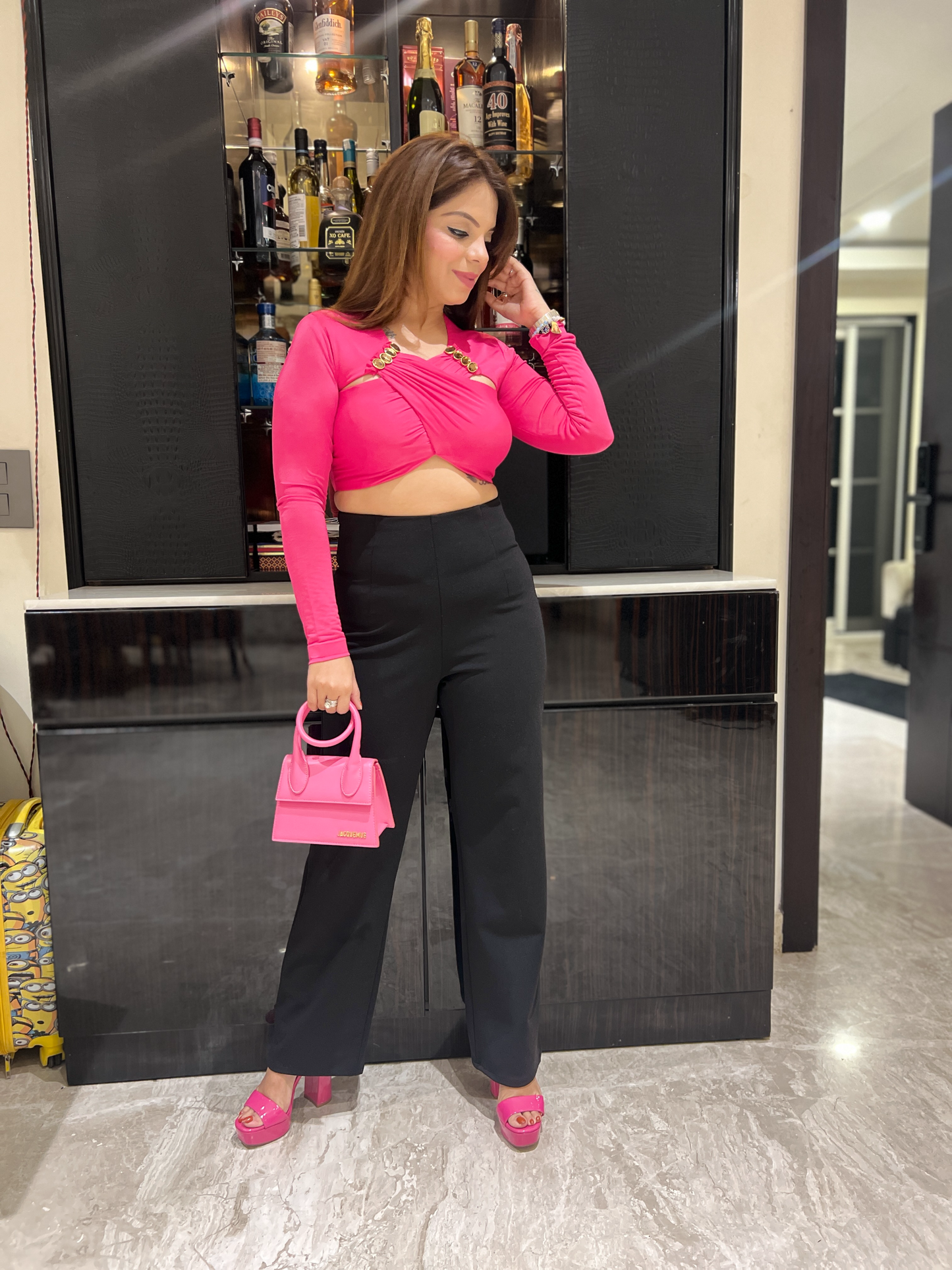 Hot Pink Cropped Top for Women – Bold, Comfortable, and Perfect for Day-to-Night