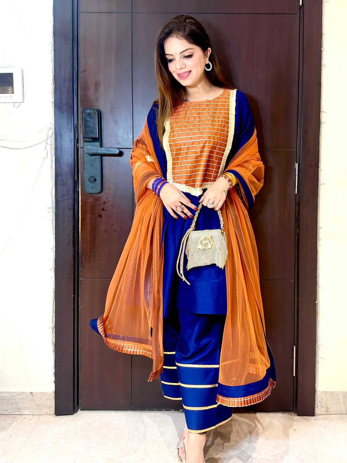 KESARIYA - Royal Blue Silk Kurta Set