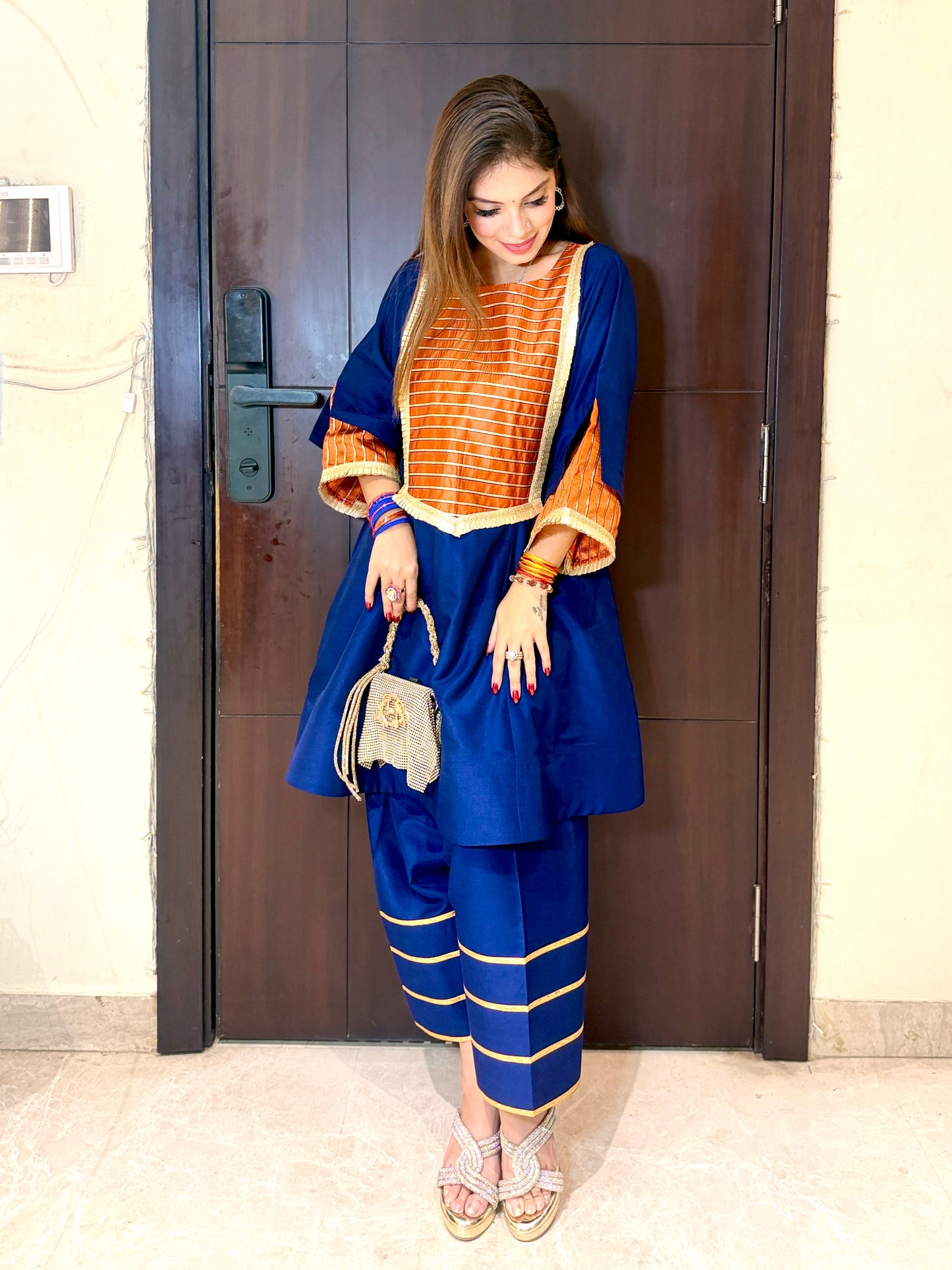 KESARIYA - Royal Blue Silk Kurta Set