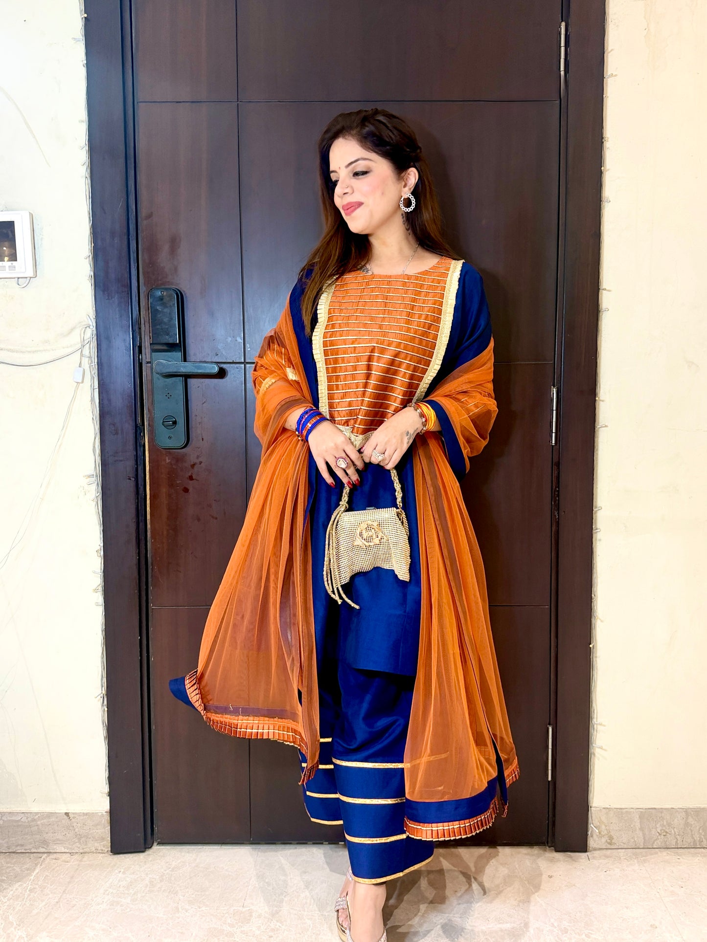 KESARIYA - Royal Blue Silk Kurta Set