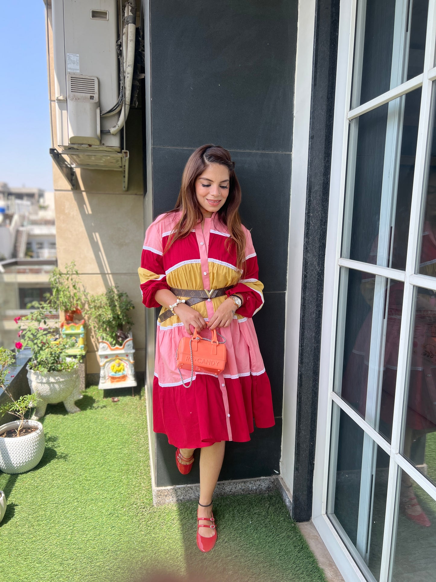 Aarohi - Multicolor Button-Up Midi Dress – Trendy Casual Chic Outfit for Women