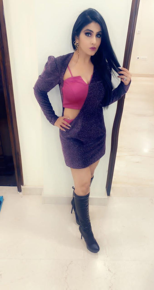 Mystic Amora – Metallic Purple Cut-Out Bodycon Dress – Luxe Party & Evening Wear.