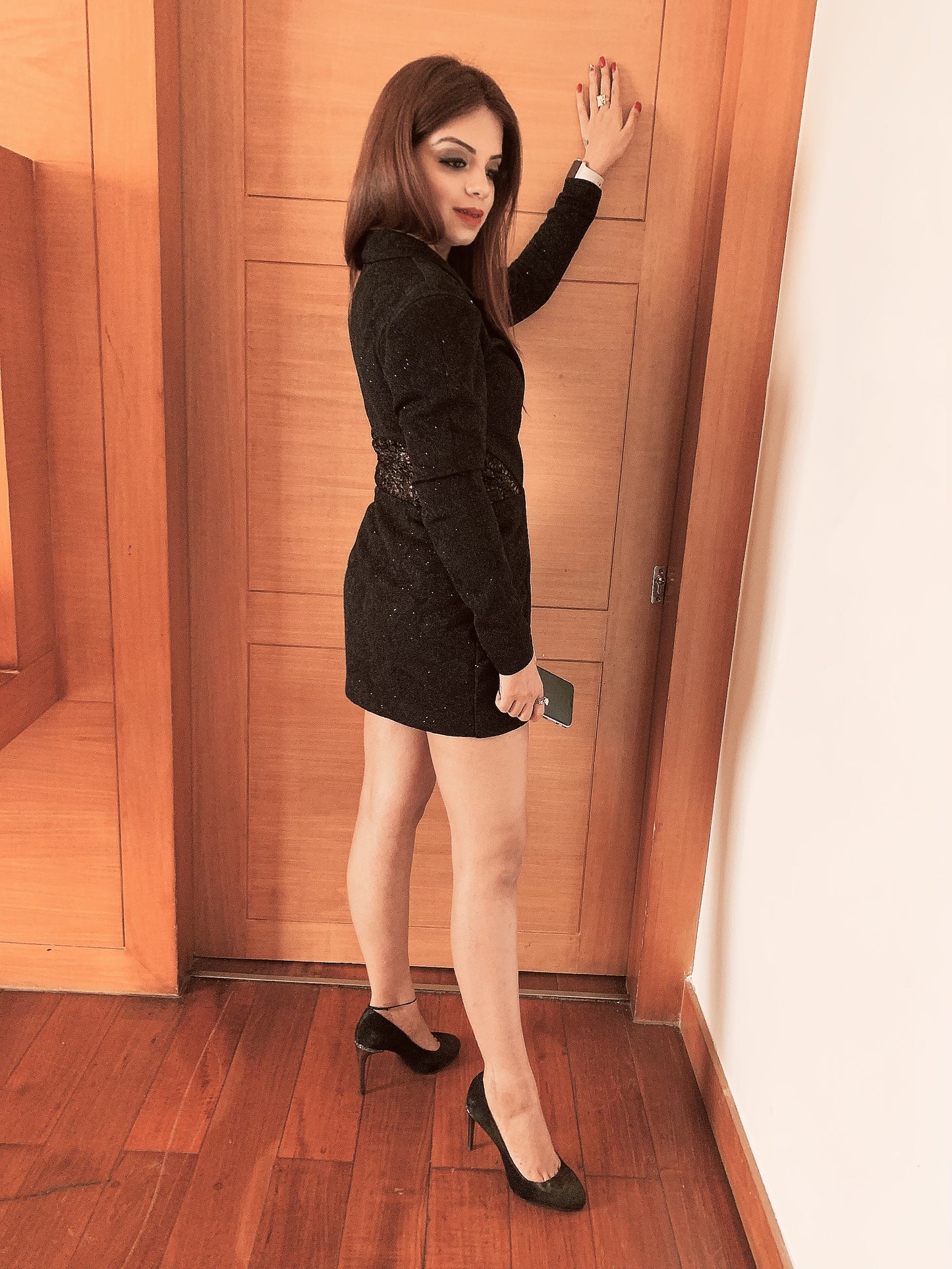 Shan-e-Noir Dress Elegant Black Blazer Mini Dress – Premium Party & Evening Wear