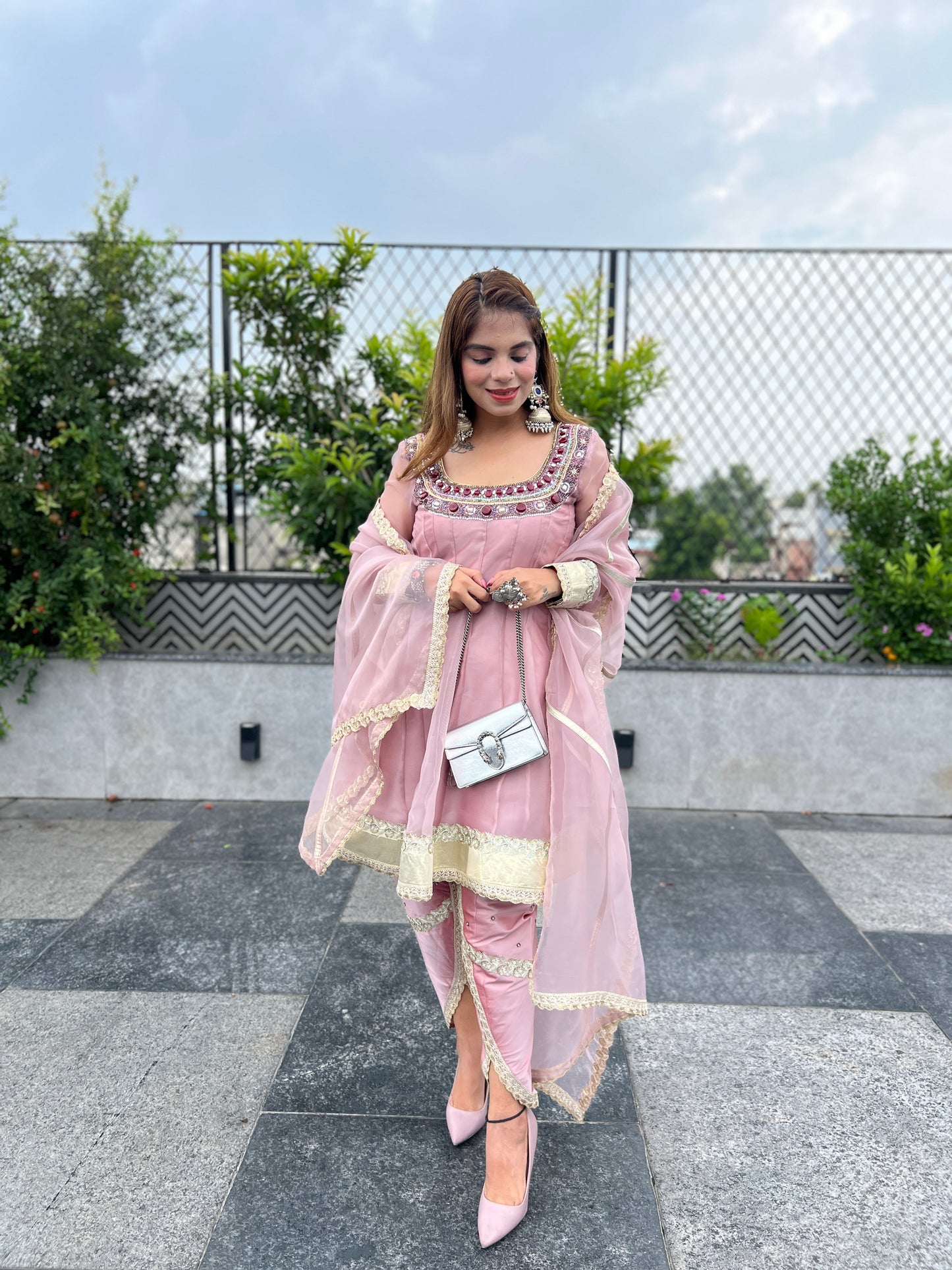 Heer - Organza Suit Elegant Pink Edition