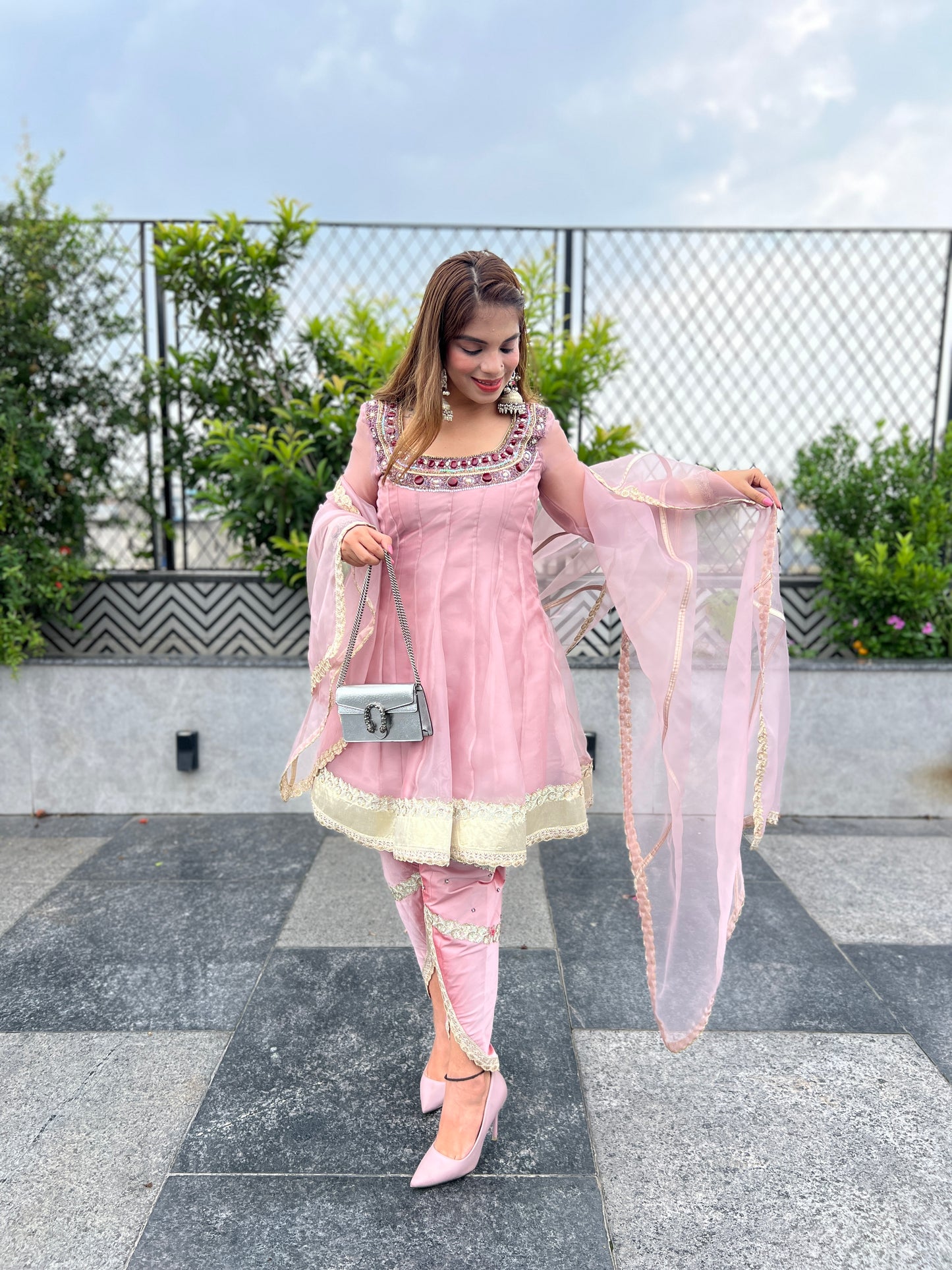 Heer - Organza Suit Elegant Pink Edition