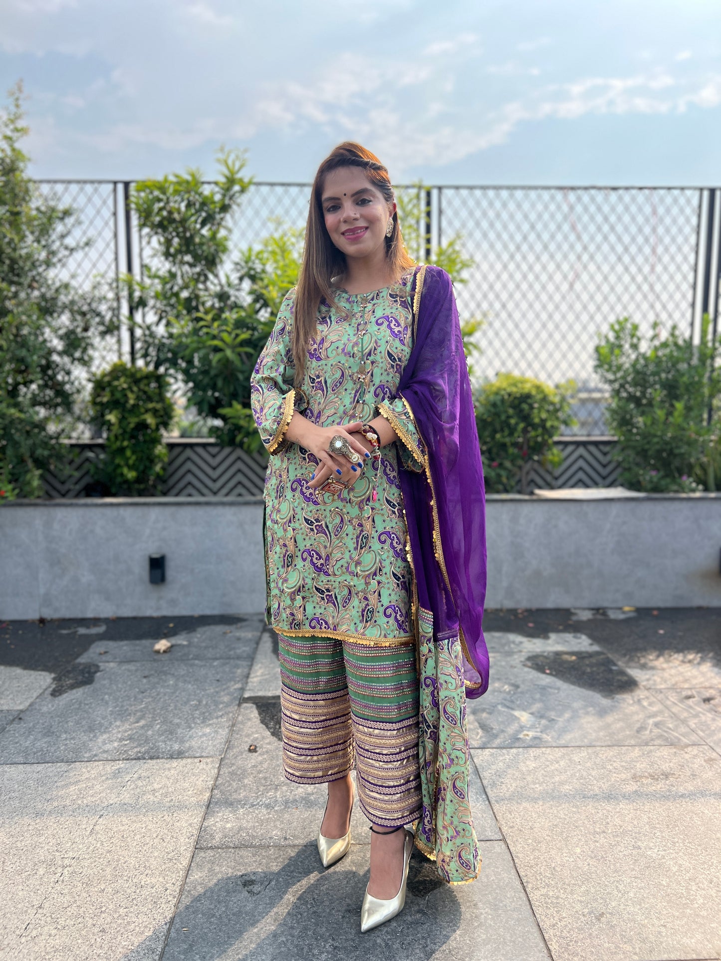 Lavanya – Mint Green Paisley Printed Cotton Suit Set