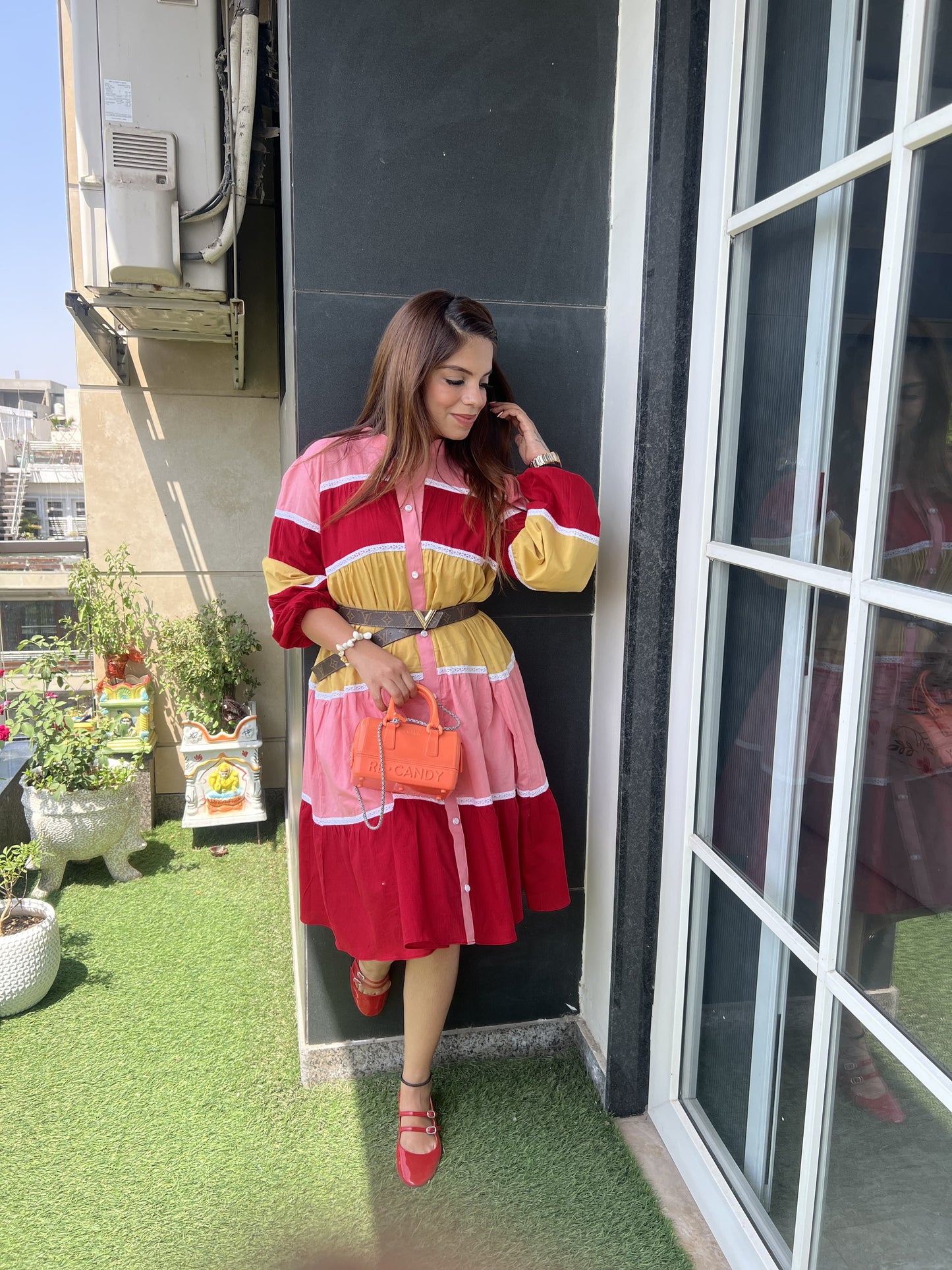 Aarohi - Multicolor Button-Up Midi Dress – Trendy Casual Chic Outfit for Women