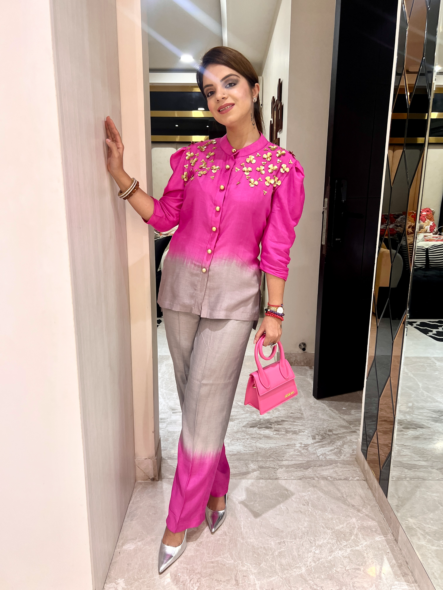 Elegant Evening Gown with Sheer Cape & Multicolor Sequins – Luxury Women’s Dress