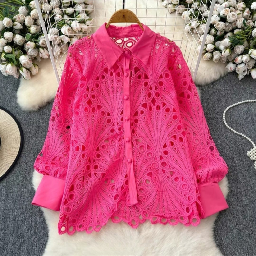 Stylish Crochet Net shirt  – Must-Have Top for Women’s Wardrobe