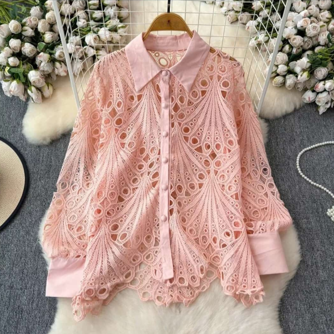 Stylish Crochet Net shirt  – Must-Have Top for Women’s Wardrobe