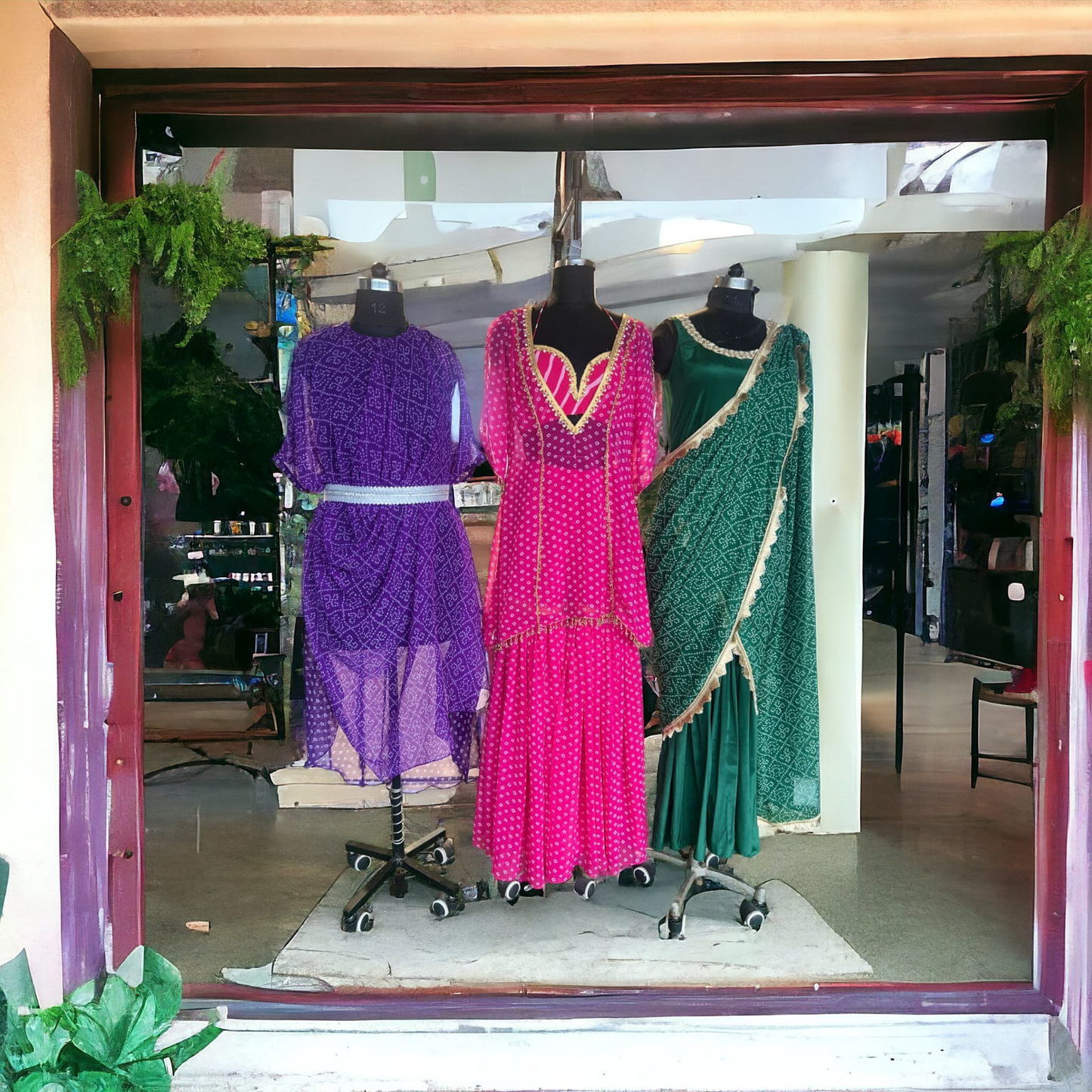 Mehek - Gulbahar Rani - Women’s Bandhani Sharara Ensemble – Traditional 3-Piece Outfit with Modern Flair