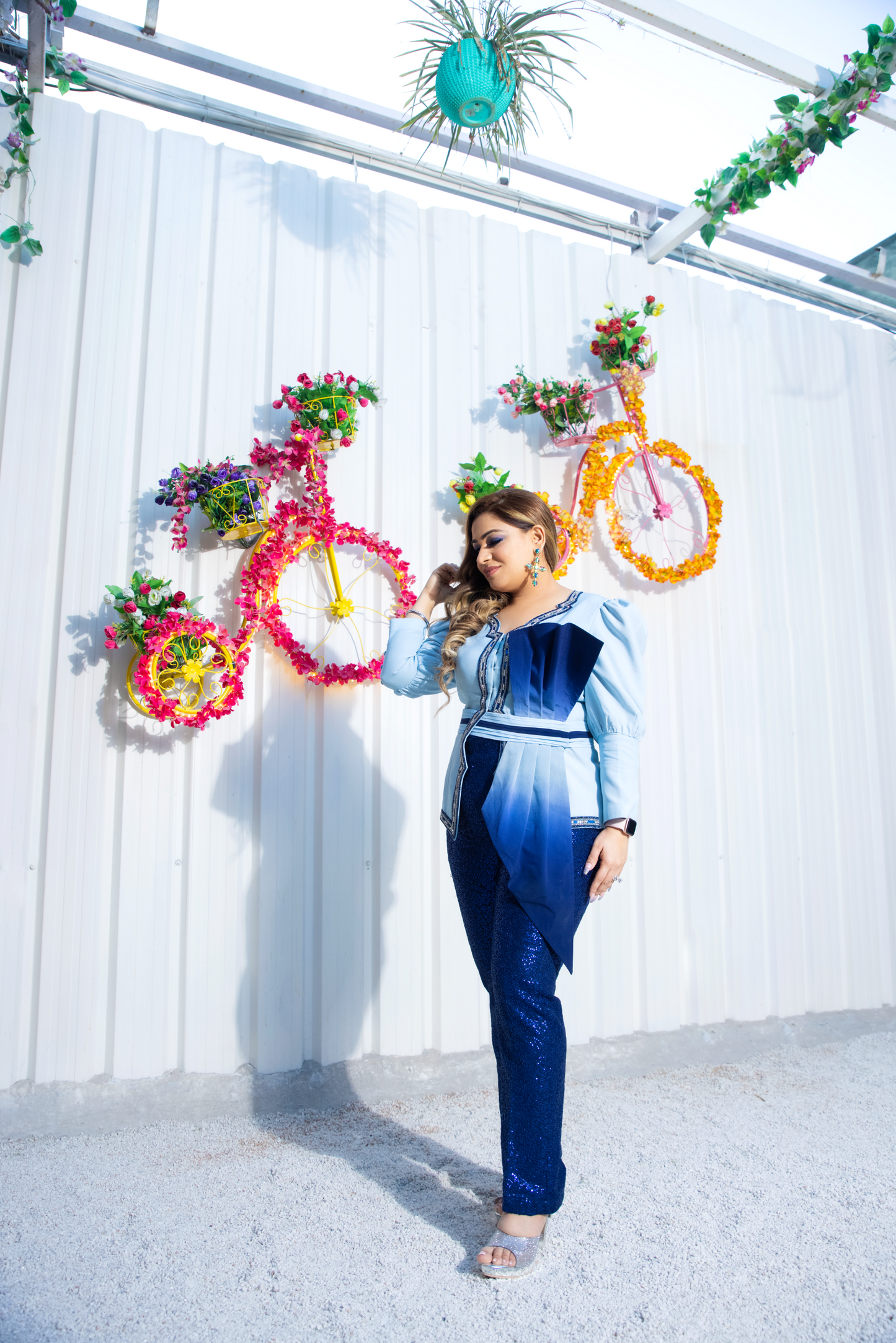 Zarina - Opulent Ombre Peplum Jacket & Sequined Pants – Luxe Statement Set | MYSTIQUE CLOSET