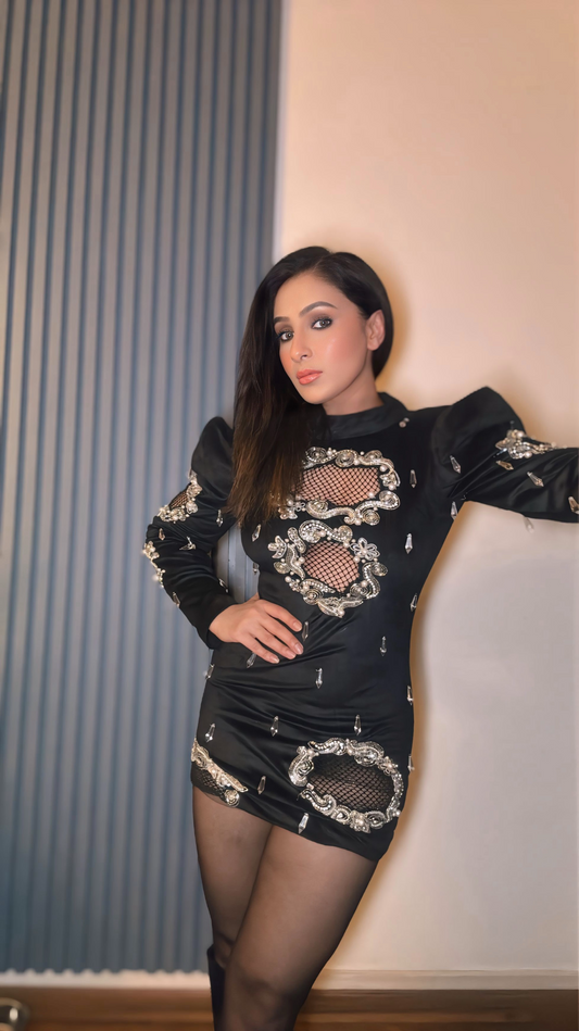 Back view of custom denim shirt for women – soft washed denim finish